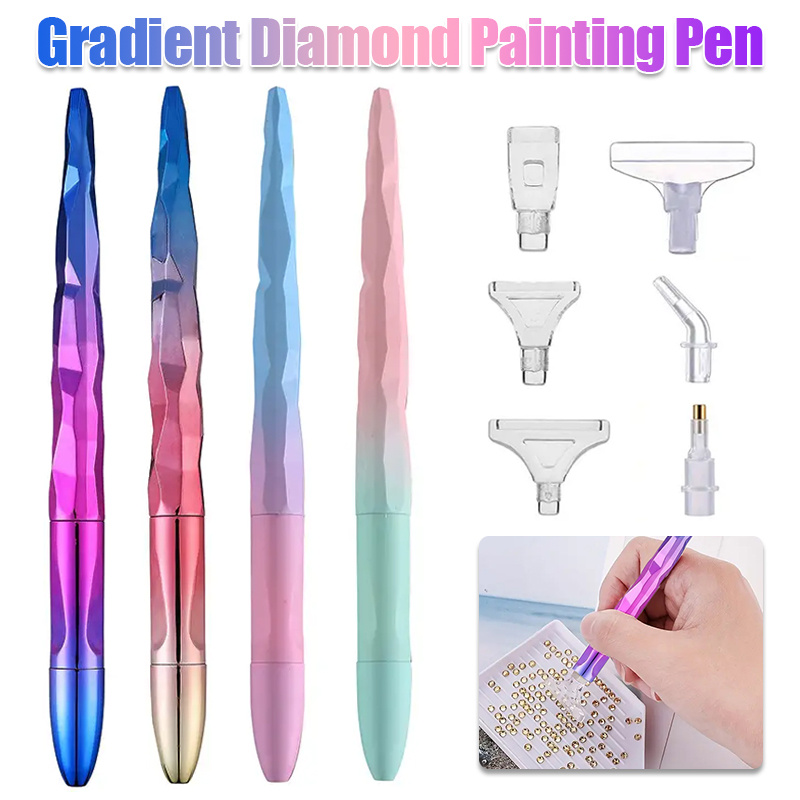 Resin Art Diy - Farbverlauf-Diamantmalerei-Stiftset mit 6 Stiftspitzen, DIY-Kunsthandwerk-Zubehör, Weihnachtsgeschenk