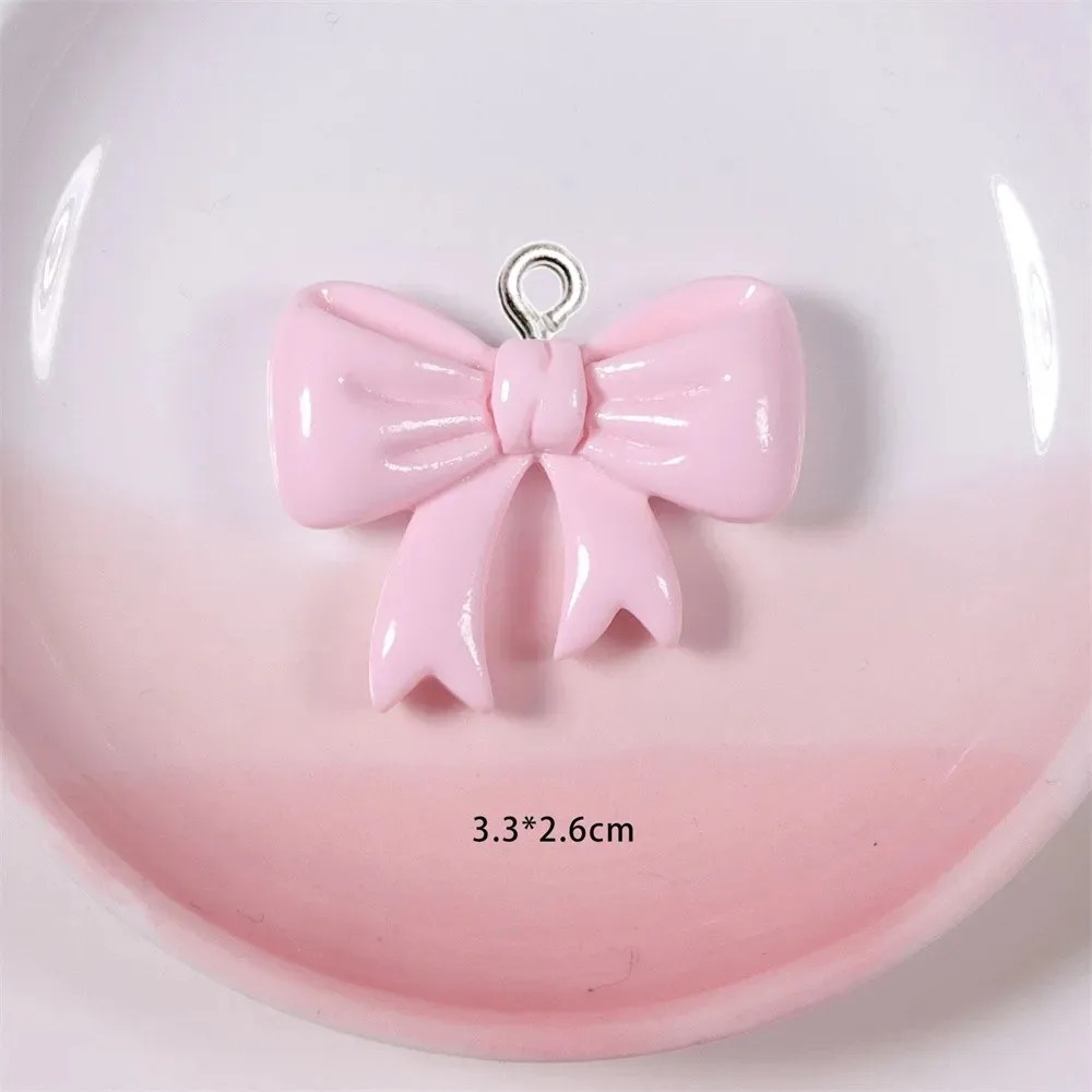 Resin Art Gift Ideas - 10 Stück bonbonfarbene Schleifen-Anhänger aus Kunstharz,