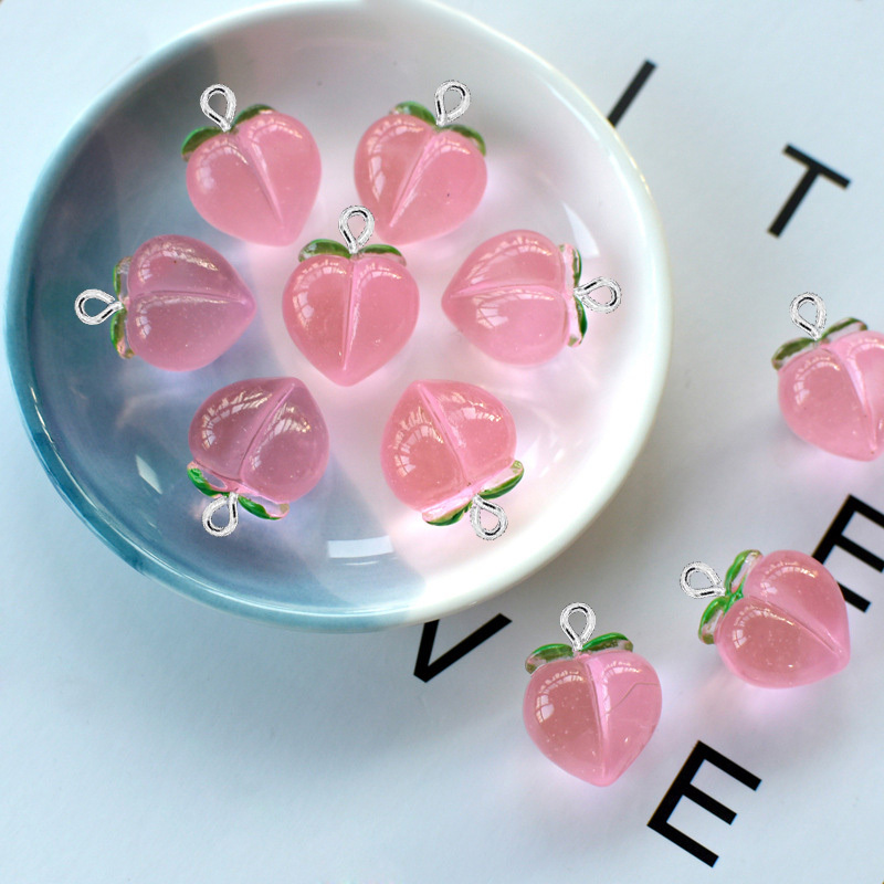 Resin Art Gift Ideas - 10 Stück neue transparente pfirsichfarbene flache