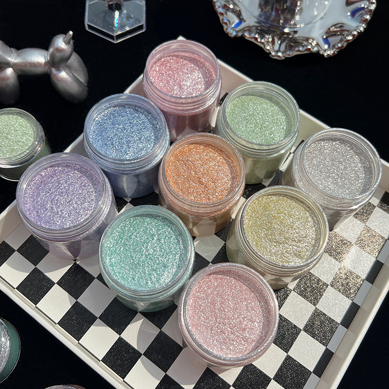 Resin Art Workshop - Meerjungfrauen-Diamant-Glitzer-Mica-Pulver, Glänzendes Aurora-Pigment für Nagelkunst, Epoxidharz-Shaker