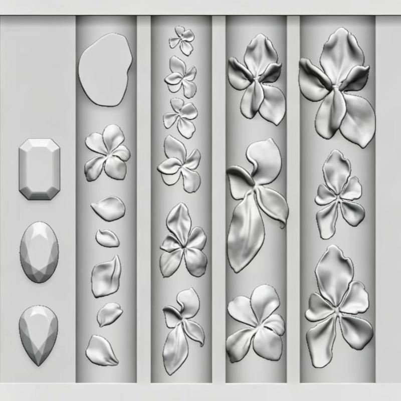 Resin Art Easy - Silikon-Blumen- und Edelsteinform, leicht zu entformen,