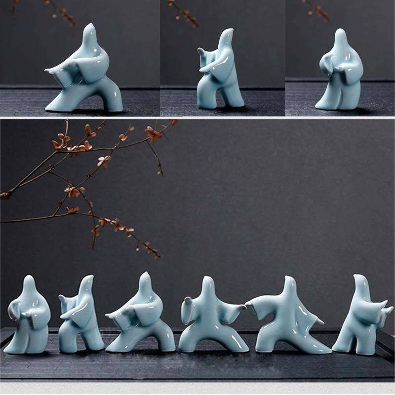 Resin Art Studio - Abstrakte Kunst Keramik Kungfu Posen Figurine