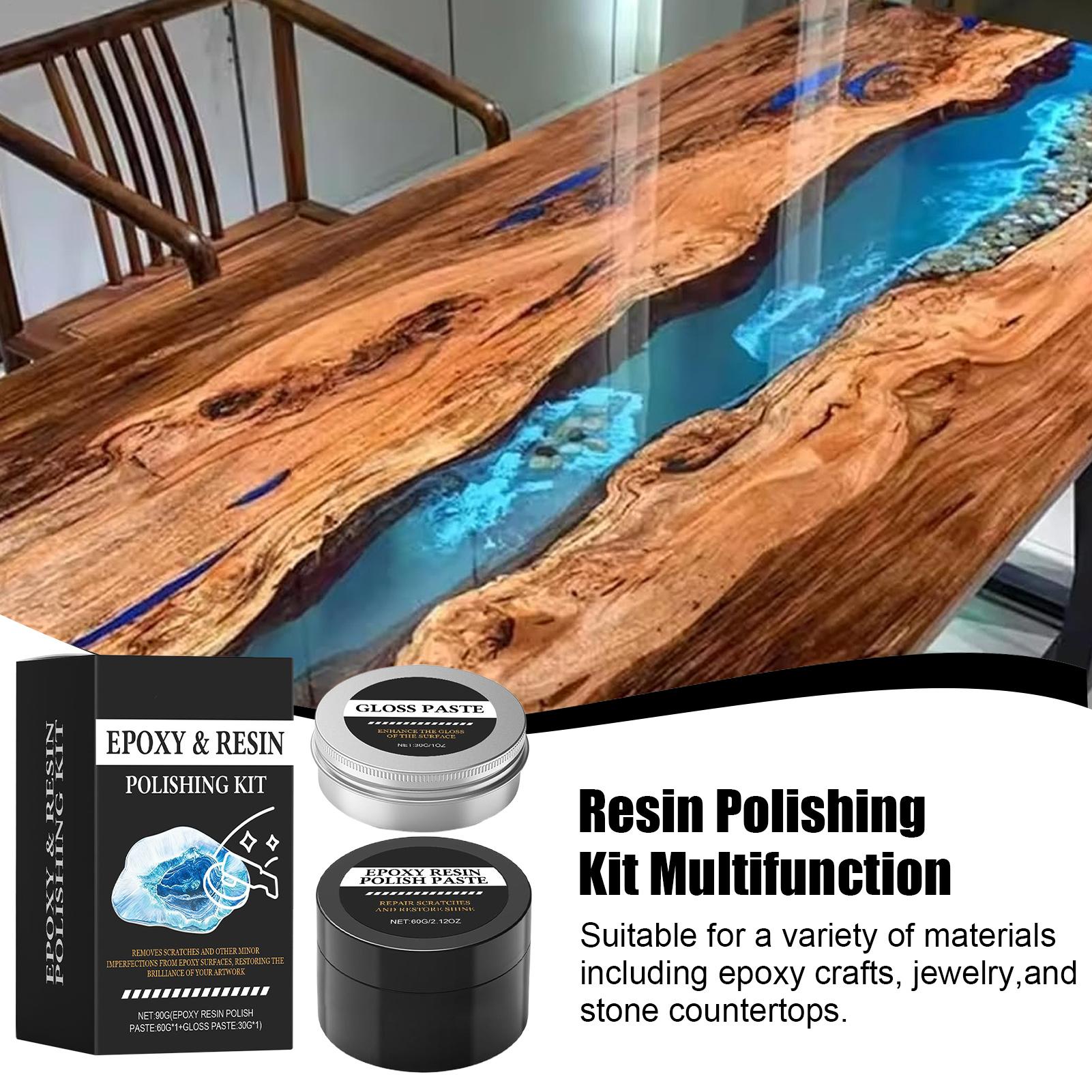 Resin Art Easy - Epoxidharz-Polierset - Cremige Kratzerentfernungs- und Glanzwiederherstellungscreme
