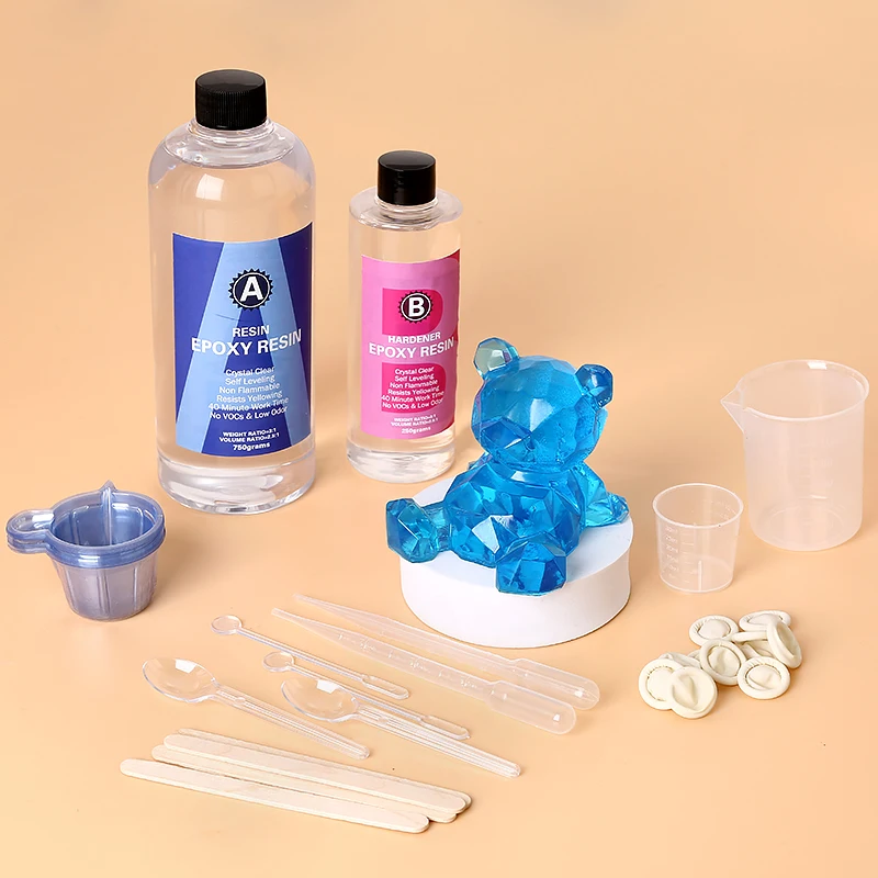 Resin Art Easy - Epoxidharz-Set, kristallklar, leicht zu mischen, AB-Harz