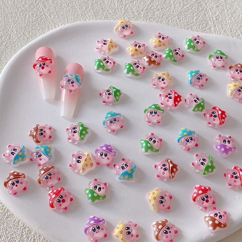 Resin Art Workshop - 2/10/20 Stück Kirby Nagelcharms 3D Harz