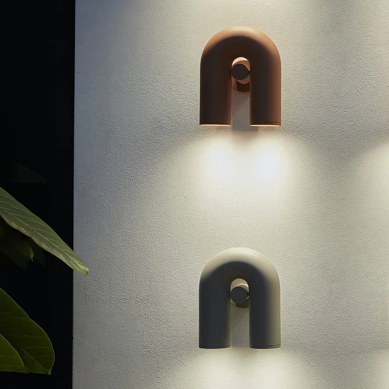 Resin Art Studio - U-förmige, drehbare LED-Wandleuchte für Wohnzimmer, Nachttisch,