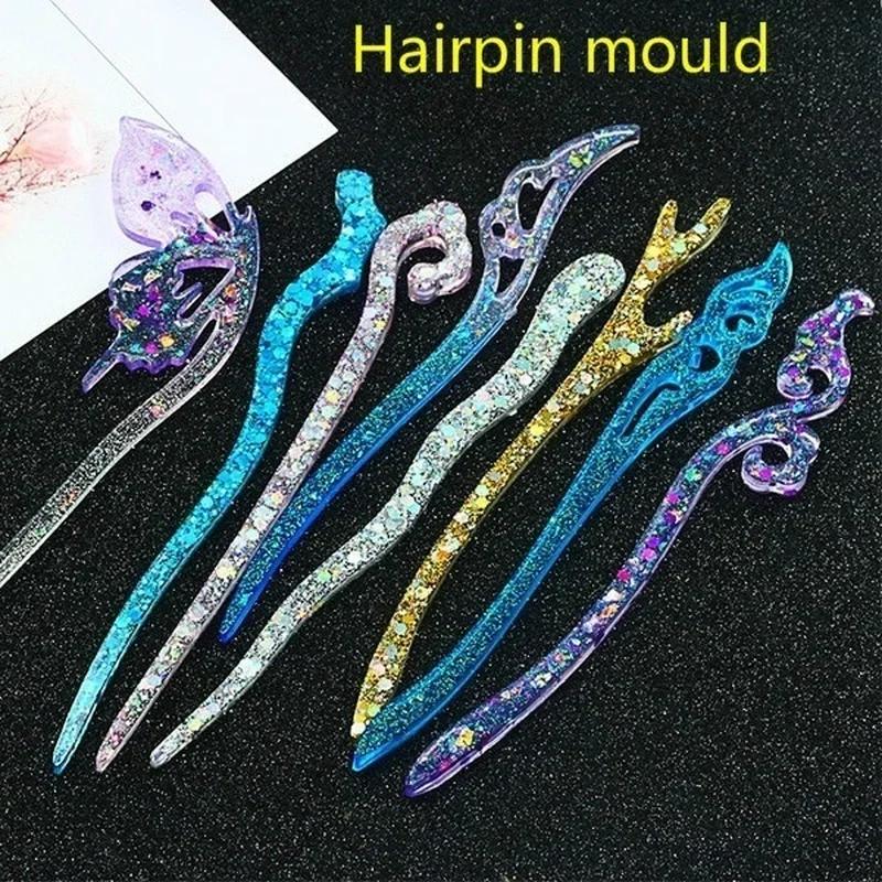 Resin Art Gift Ideas - Neue Transparente Haarnadel Silikon Spezielle Form