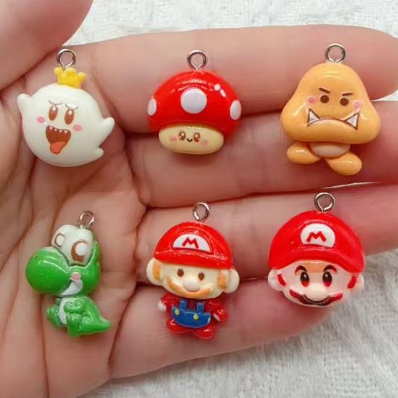 Resin Art Gift Ideas - 10 Stück Cartoon-Anhänger aus Kunstharz, DIY-Schmuckherstellung,