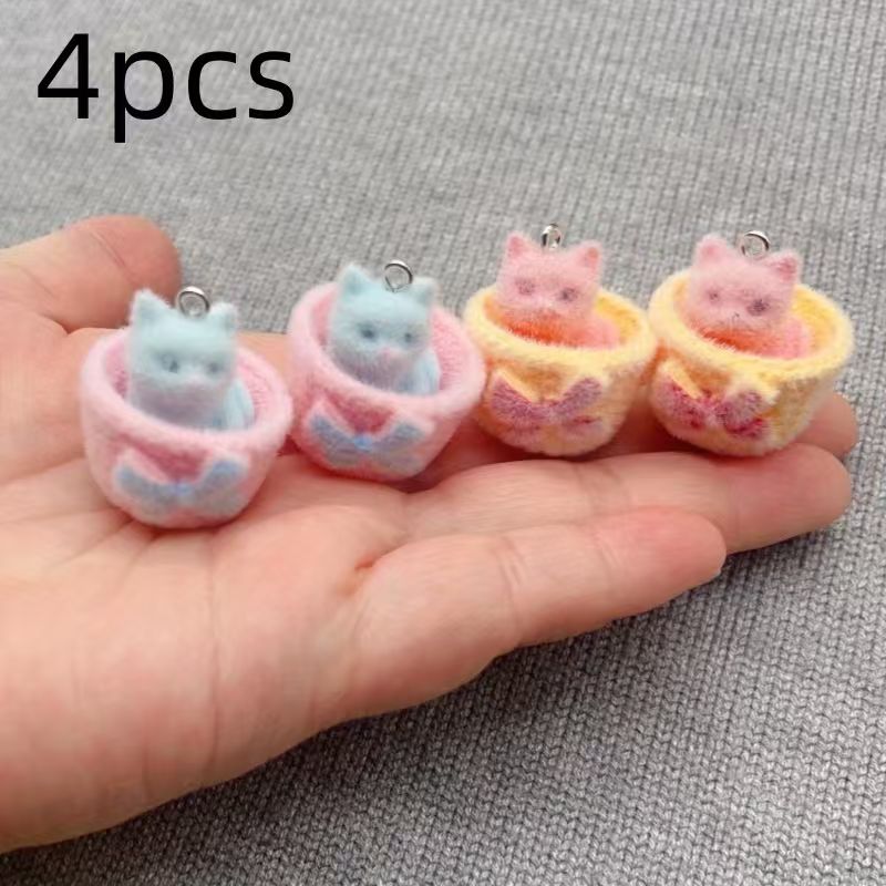 4 Stück 3D-Plüsch-Katzenanhäng – Resin Art Gift Ideas Bewertung und Preis