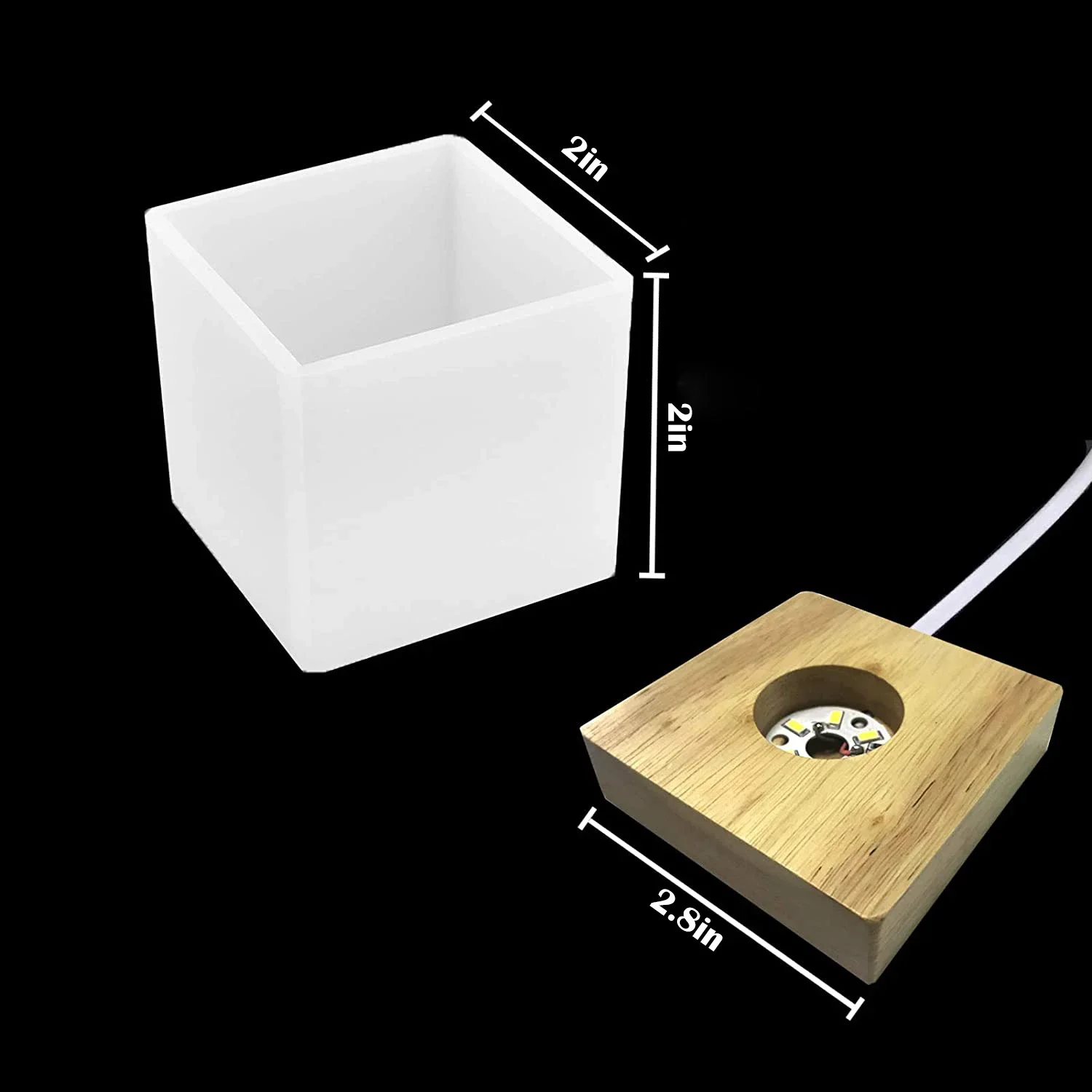 Quadratische helle Harzform, L – Resin Art With Wood Bewertung und Preis