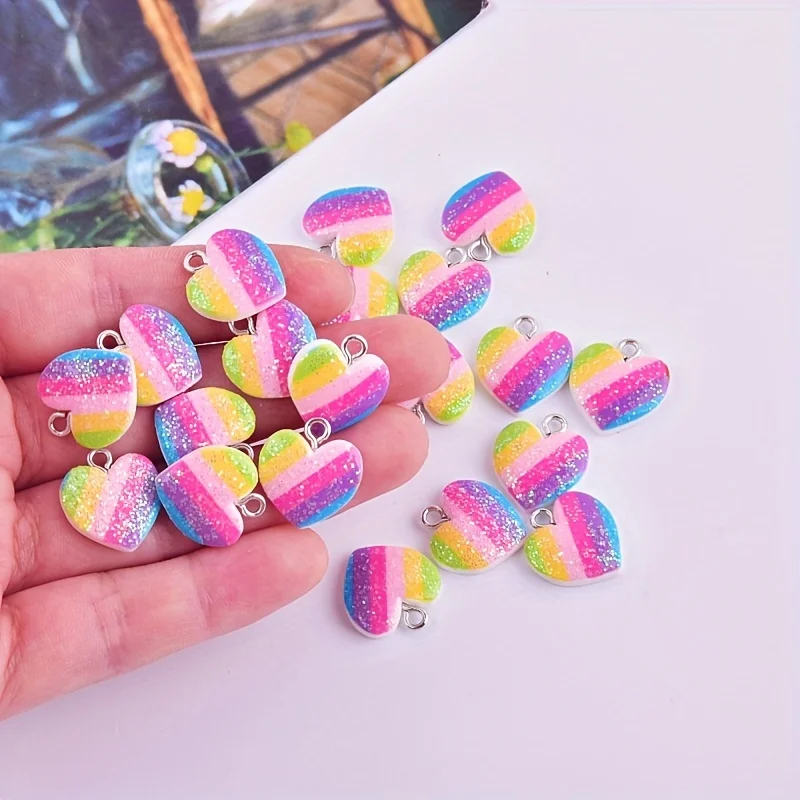 10 Stück bunte Herz-Harz-Anhän – Resin Art Gift Ideas Bewertung und Preis