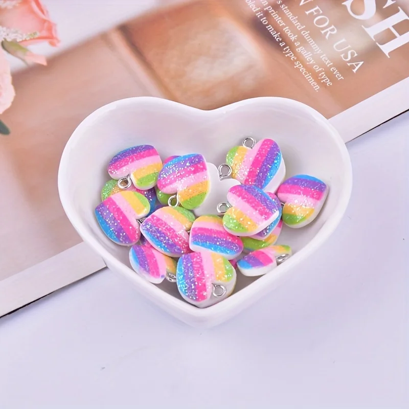 10 Stück bunte Herz-Harz-Anhän – Resin Art Gift Ideas Bewertung und Preis