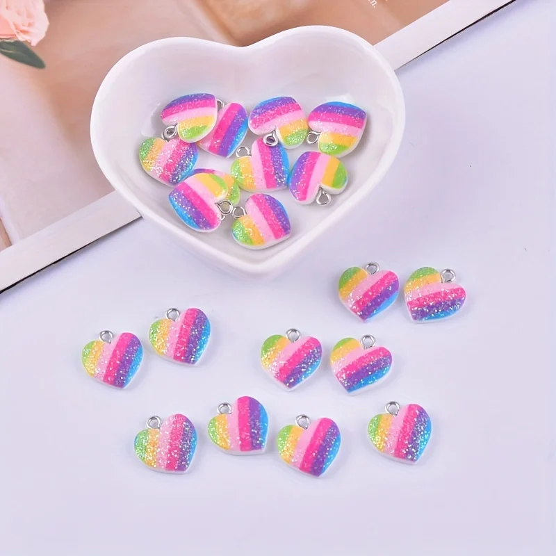 10 Stück bunte Herz-Harz-Anhän – Resin Art Gift Ideas Bewertung und Preis