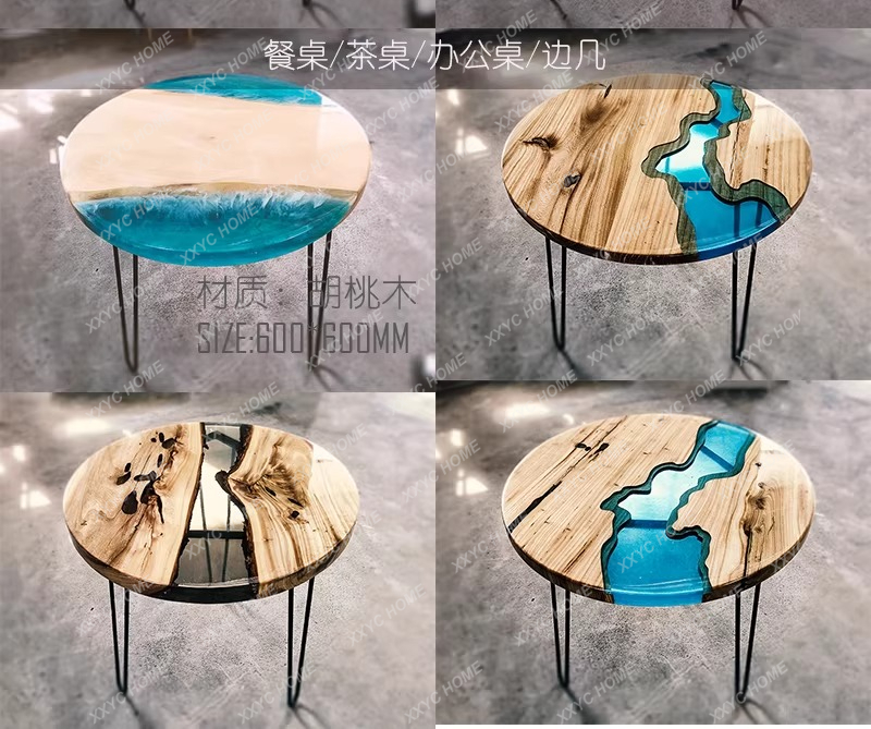 Kreativer Kunst-Esstisch aus E – Resin Art With Wood Bewertung und Preis